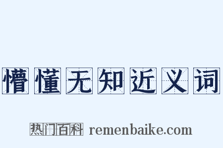 懵懂无知近义词是什么意思的图片